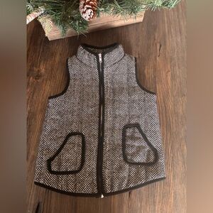 Children's Black and White Herringbone Vest